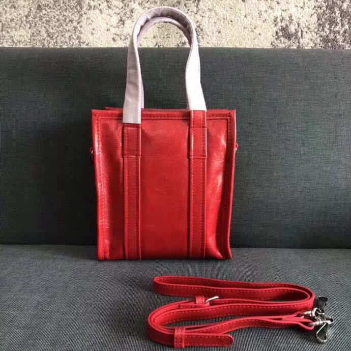 BALENCIAG巴黎世家 BALENCICGA BAZAR SHOPPER 2022新款 XS號 手提肩背包 紅色  BL1123